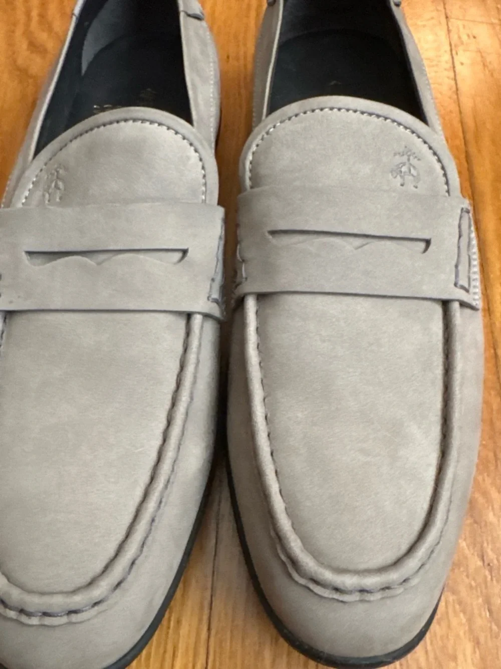 Brooks Brothers Men's Grey Suede Penny Loafers size 11 with Vibram Outsoles